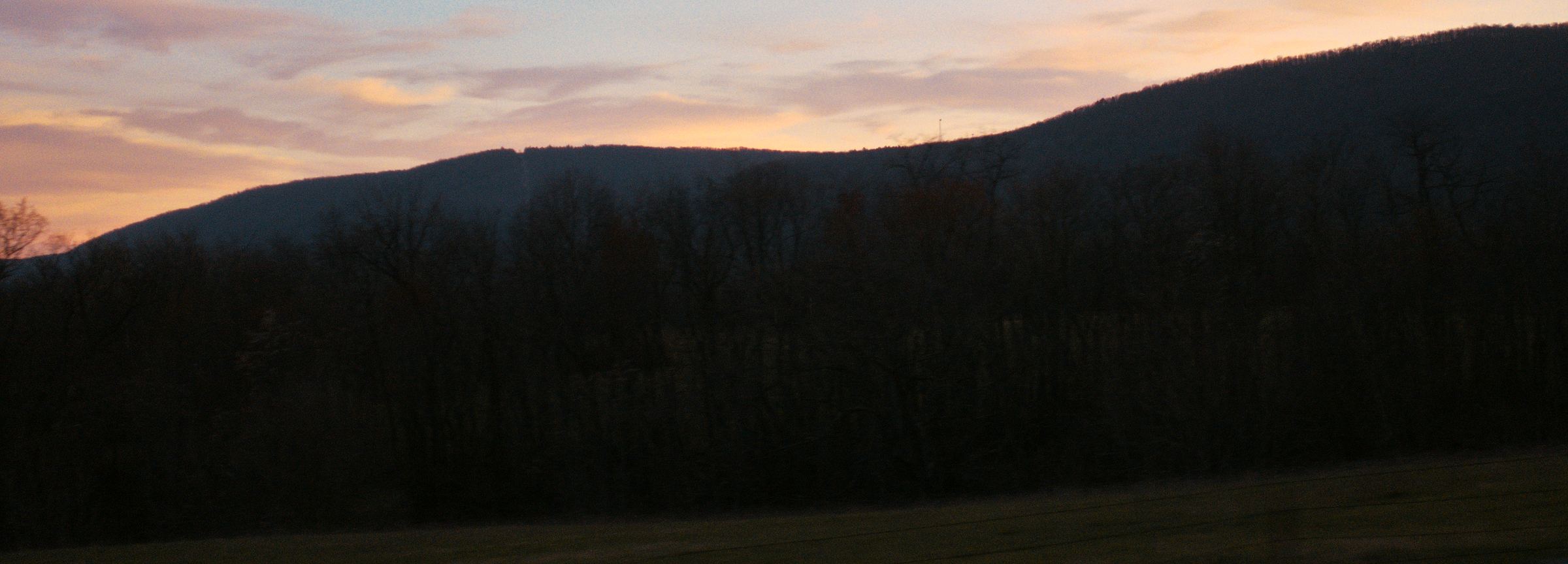 Allegheny mountain ridge in Central Pennsylvania